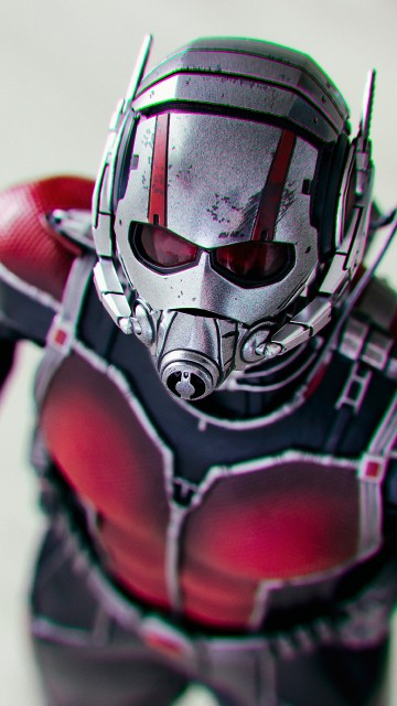 Image red and black iron man action figure