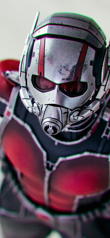 Image red and black iron man action figure