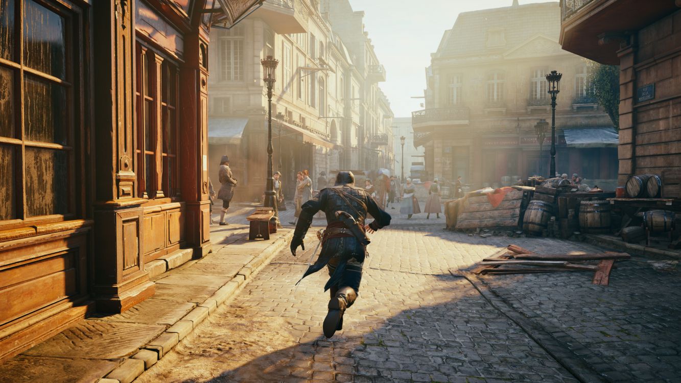 Stadtgebiet, Assassins Creed Unity, Xbox One, Pc-Spiel, Shooter-Spiel. Wallpaper in 3200x1800 Resolution