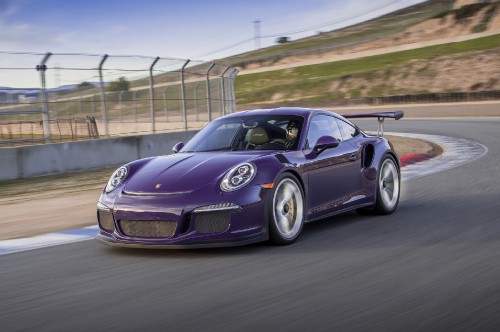 Image purple porsche 911 on road during daytime