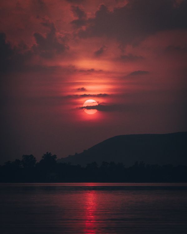 Horizon, Afterglow, L'heure Dorée, Red, Eau. Wallpaper in 3948x4935 Resolution