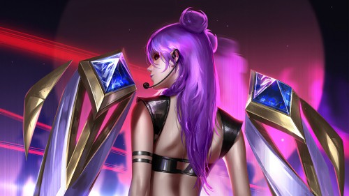 Image anime, magenta, graphics, art, purple