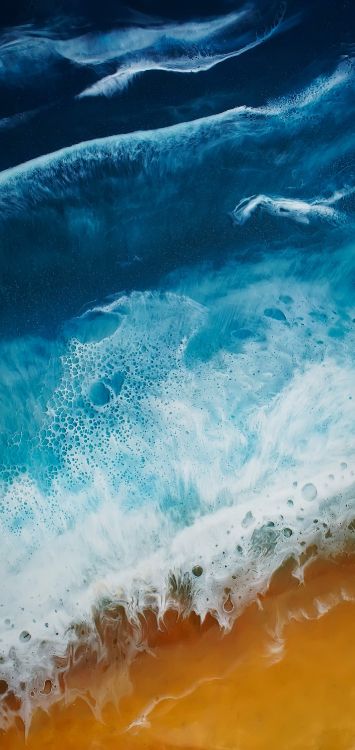 Agua, Mar, Arte, Gráficos, Epoxy. Wallpaper in 1420x3000 Resolution