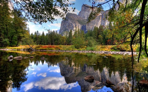 Image yosemite national park, national park, park, reflection, natural landscape