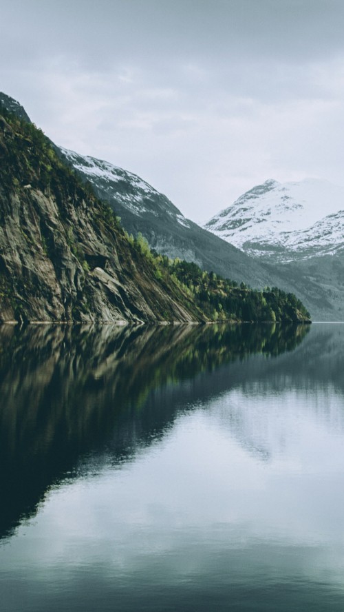 Image nature, water, mountain, cloud, natural landscape