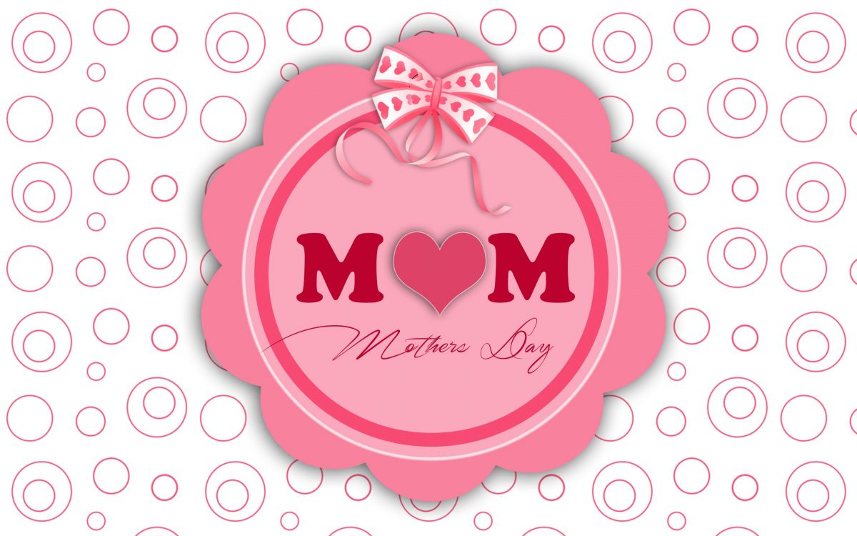母亲节, 粉红色, 文本, 心脏, 剪贴画的 壁纸 2880x1800 允许