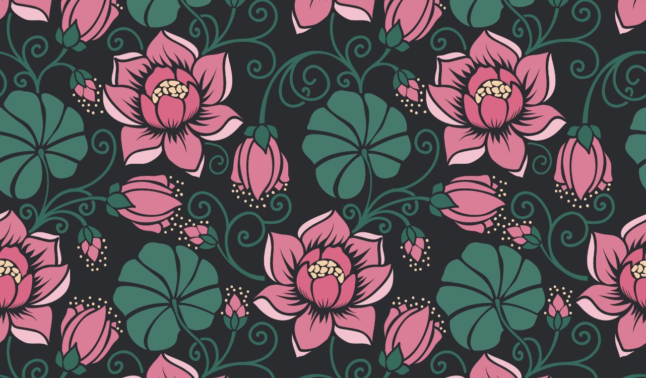 Textil Floral Negro y Rosa. Wallpaper in 5000x2925 Resolution