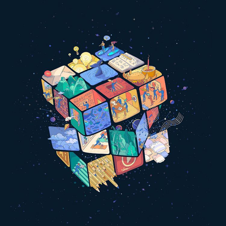Rubik's Cube, Cube, Geste, Rectangle, Triangle. Wallpaper in 2932x2932 Resolution