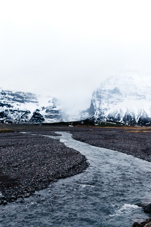 Image mountain range, glacier, mountain, water, winter