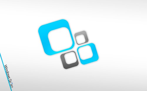 Image blue and white square illustration