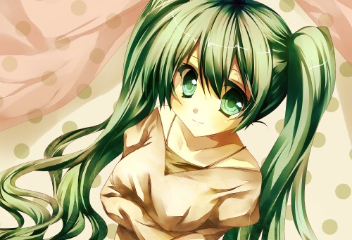 Image green haired male anime character