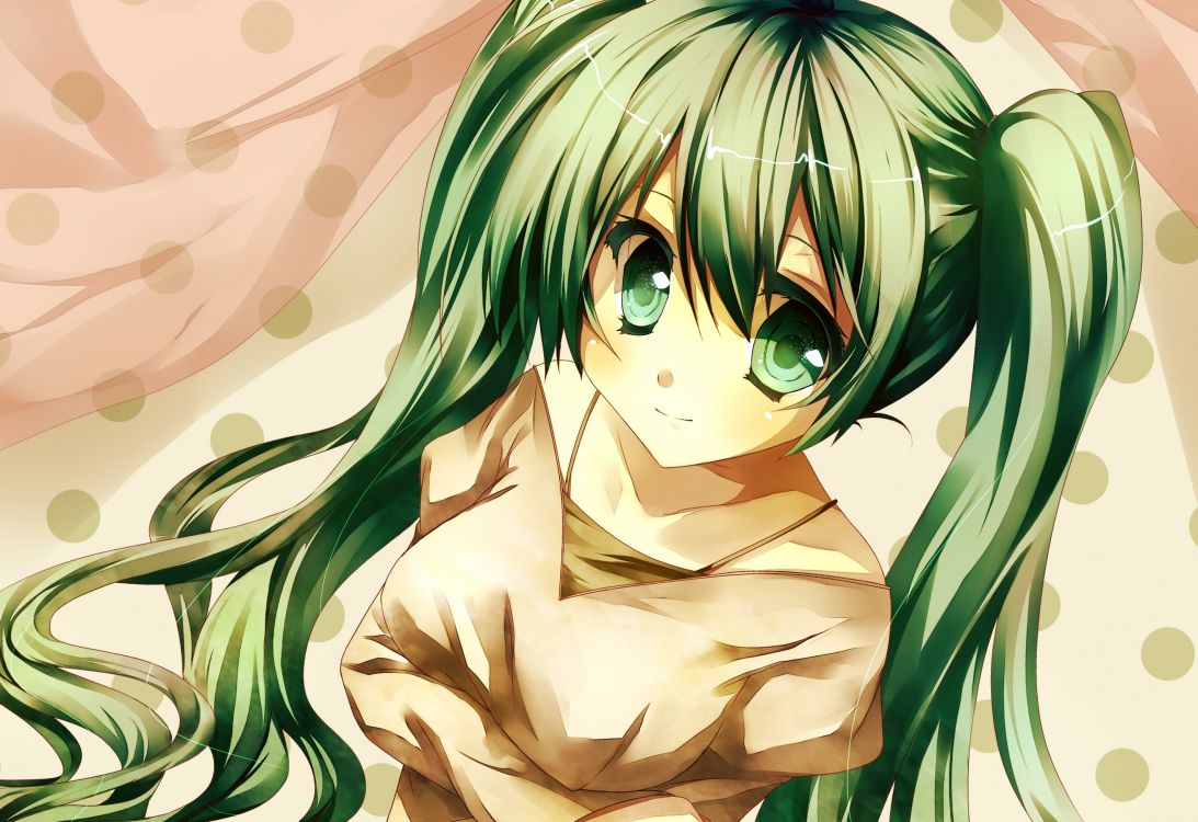 Green Haired Male Anime Character. Wallpaper in 2850x1954 Resolution