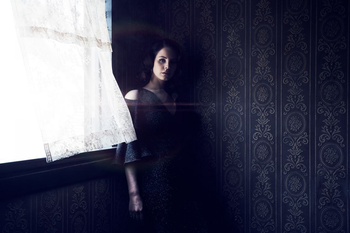 Beauté, Lana Del Rey, Noir, Blue, Lumière. Wallpaper in 3000x2000 Resolution