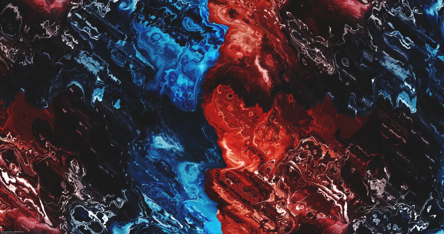 Peinture Abstraite Rouge Bleu et Blanc. Wallpaper in 4096x2160 Resolution