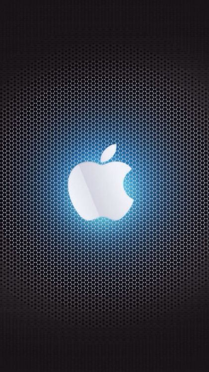 Logotipo de Apple en Textil de Lunares Plateados y Negros. Wallpaper in 1080x1920 Resolution