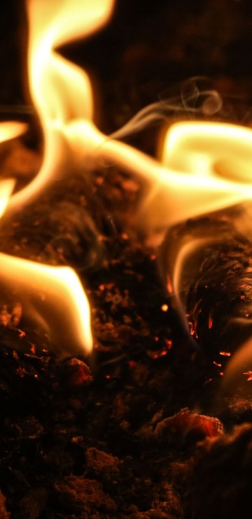 Image fire in the dark during night time