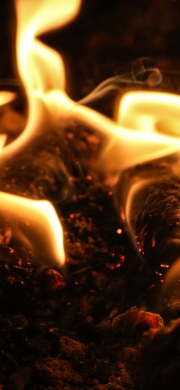 Image fire in the dark during night time