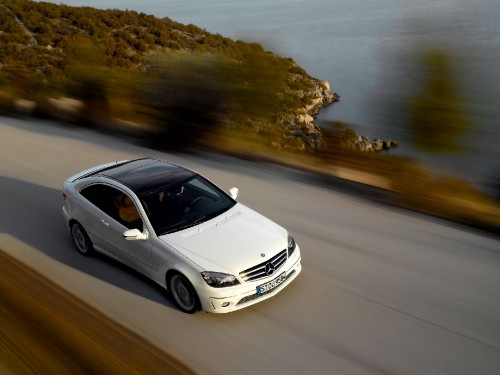 Image white mercedes benz coupe on road during daytime