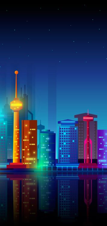 Paisaje Urbano, Azul Majorelle, Termoquímica, Edificio, Luz. Wallpaper in 1420x3000 Resolution