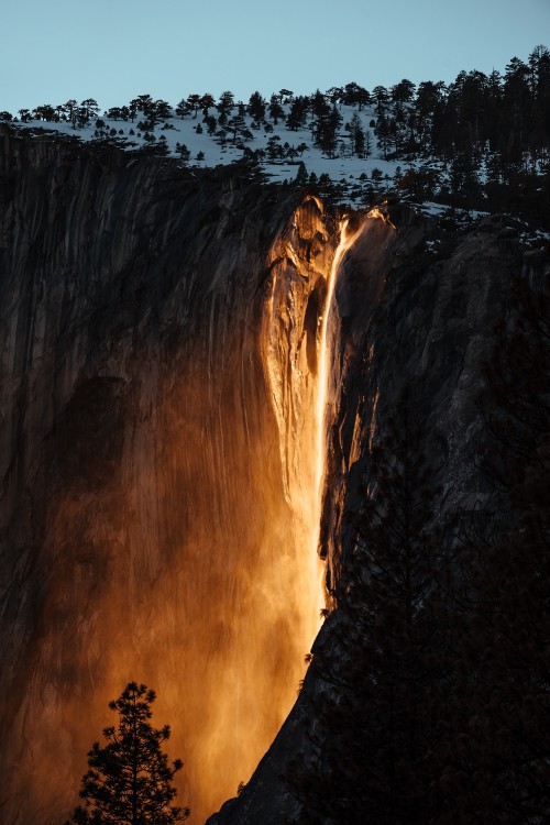 Image tree, sky, Yosemite Firefall, formation, nature