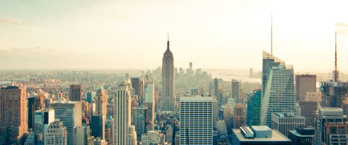 Image aerial view of city buildings during daytime