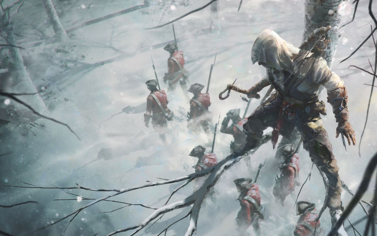 Assassins Creed III, Connor Kenway, Helada, Asesino, Assassins Creed II. Wallpaper in 2560x1600 Resolution