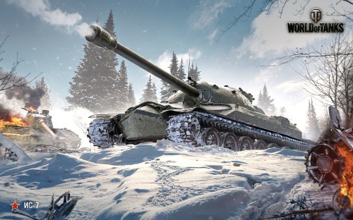 Image world of tanks, wargaming, tank, heavy tank, snow