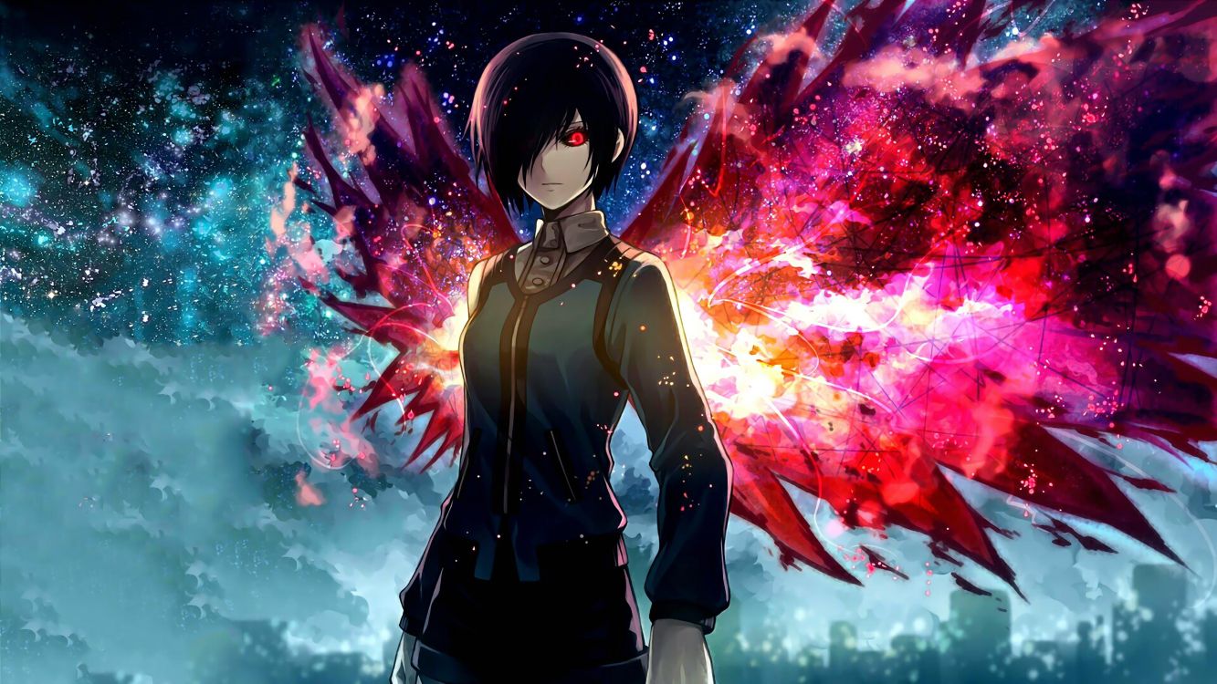 Black Haired Male Anime Character. Wallpaper in 3840x2160 Resolution