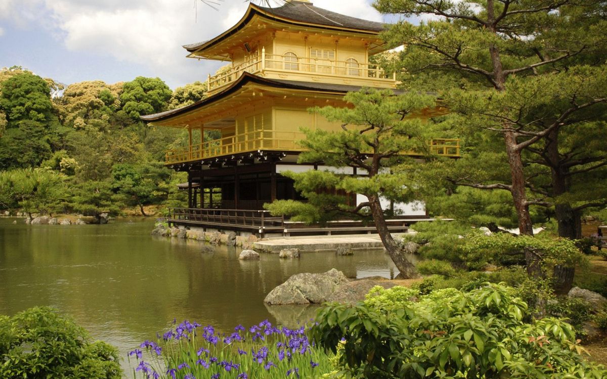 清水寺, 日本建筑, 中国建筑, 花园, 植物园 壁纸 2560x1600 允许