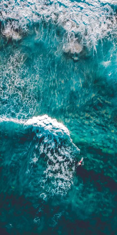 Vue Aérienne de L'océan, Mer, Corps de L'eau, Eau, Liquid. Wallpaper in 1496x2992 Resolution