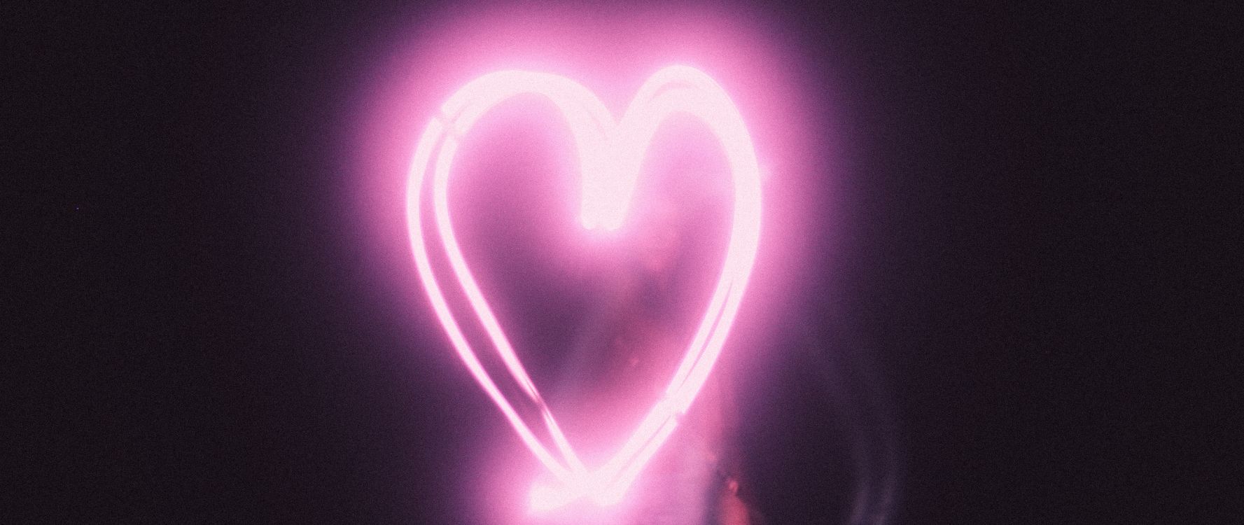 Light, Pink, Heart, Love, Neon. Wallpaper in 2560x1080 Resolution