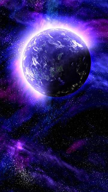 Image purple and blue abstract painting