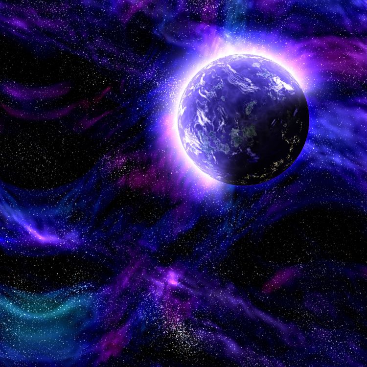 purple and blue abstract painting