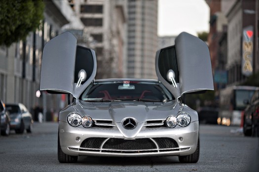 Wallpaper Silver Mercedes Benz Car in Front of Brown Brick Building ...