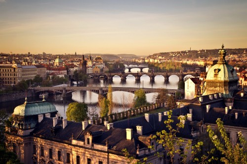 Image brown concrete bridge over river during daytime