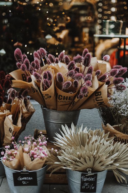 Brown Ice Cream Cone With Purple Flowers. Wallpaper in 3162x4743 Resolution