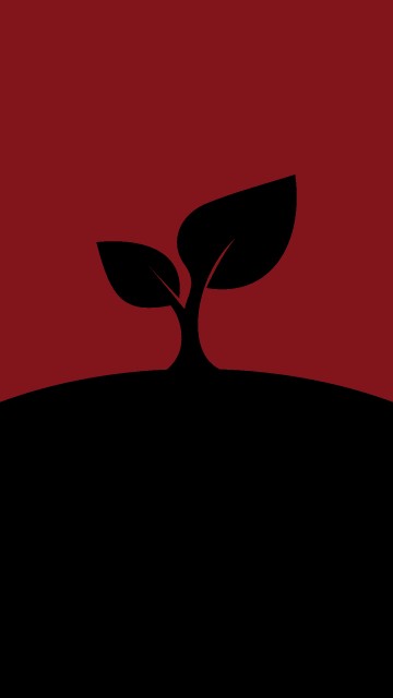 Image red heart with black wings illustration