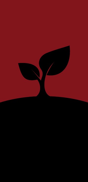 Image red heart with black wings illustration