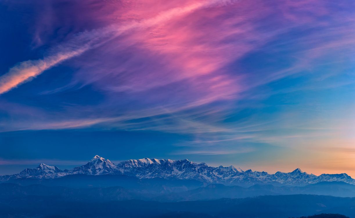 Blau, Cloud, Natur, Bergigen Landschaftsformen, Bergkette. Wallpaper in 5065x3104 Resolution