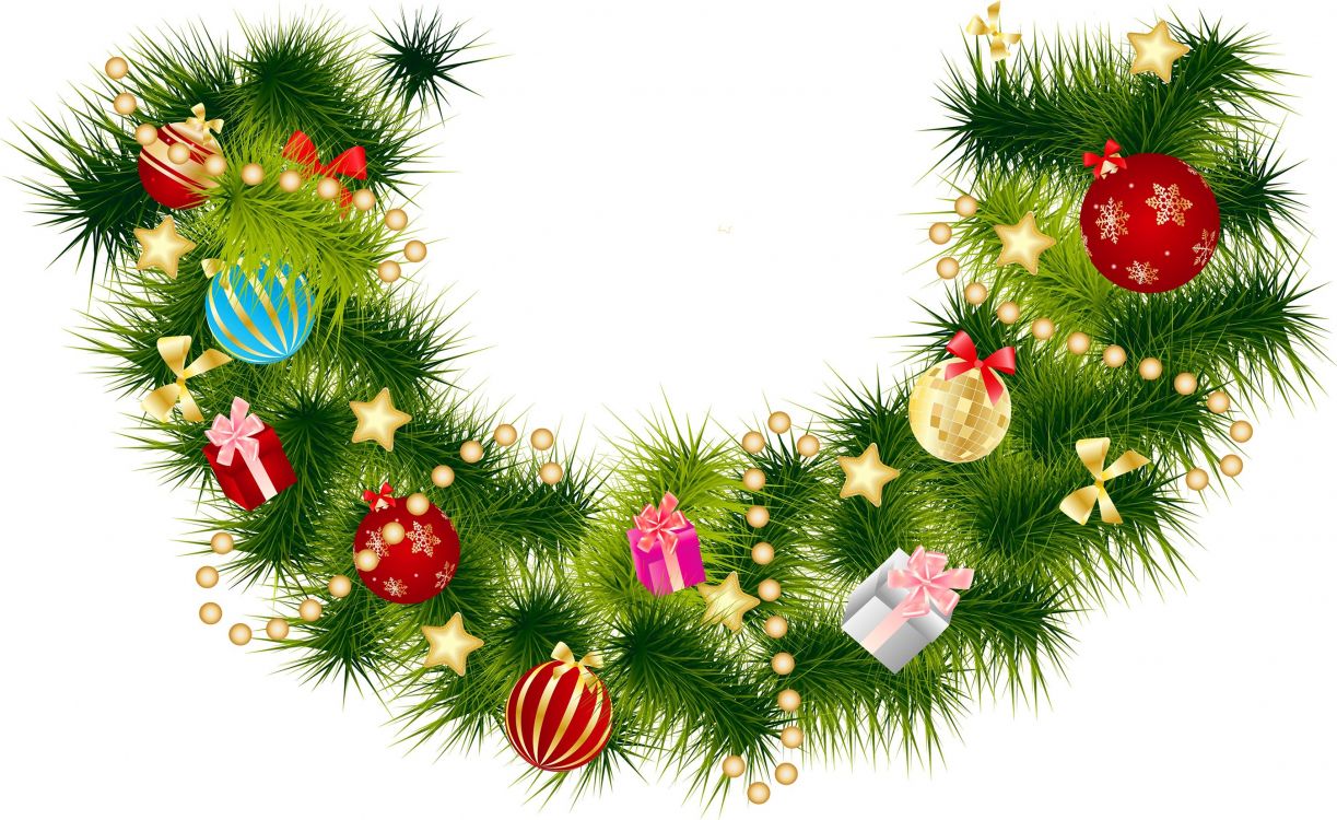 clip art, Christmas Day, garland, christmas decoration, christmas tree