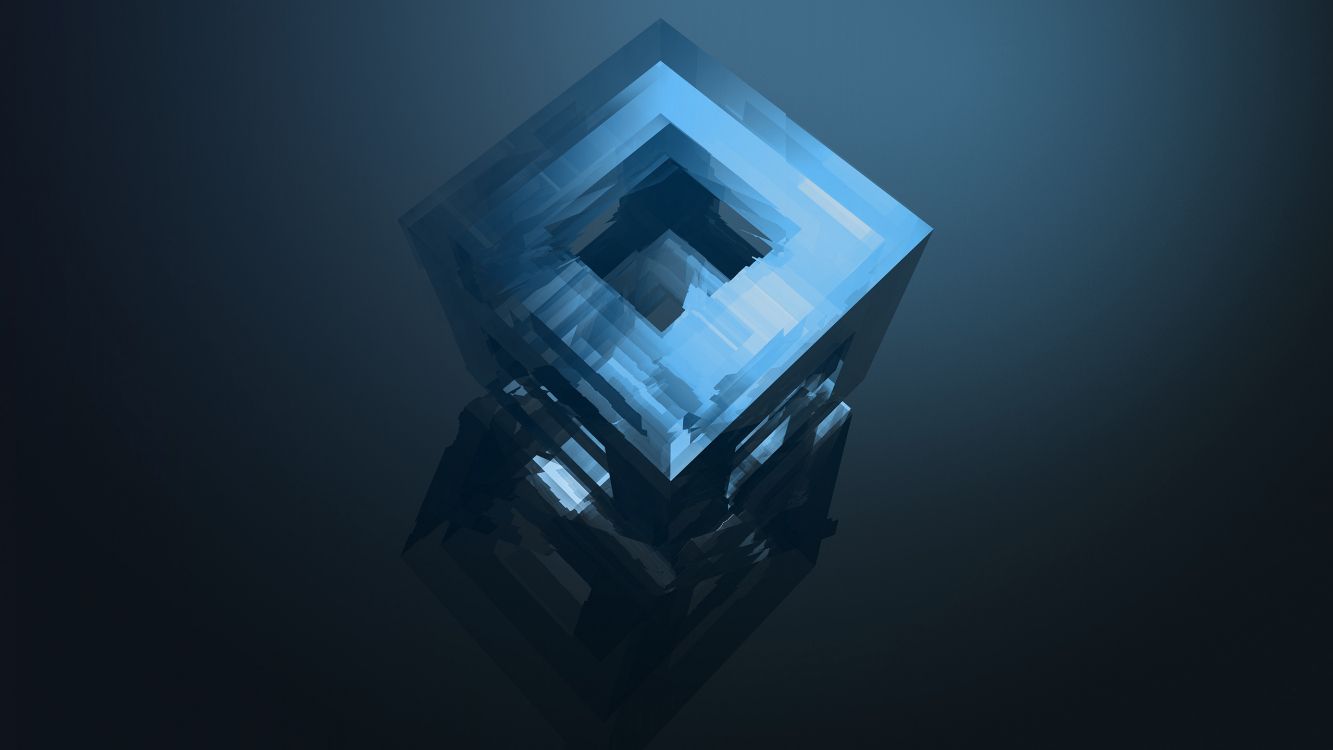 Cube 3D Blanc et Noir. Wallpaper in 2560x1440 Resolution