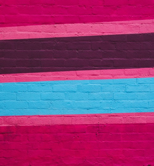 Image red and white brick wall