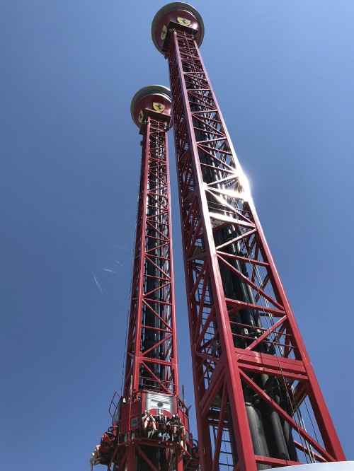 Image landmark, tourist attraction, Observation tower, blue, red