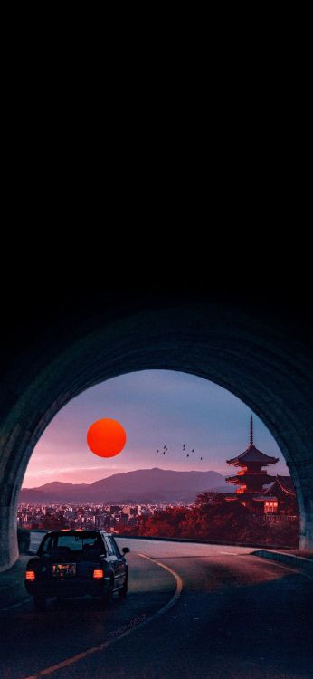 内, OLED, Huawei Mate 20, 气氛, 车灯 壁纸 1170x2532 允许