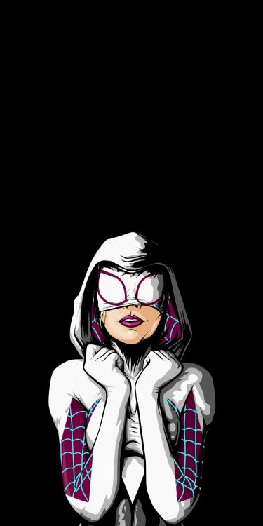 Spider-Woman, Gwen Araña, Gwen Stacy, Spider-man, Cartel. Wallpaper in 750x1500 Resolution