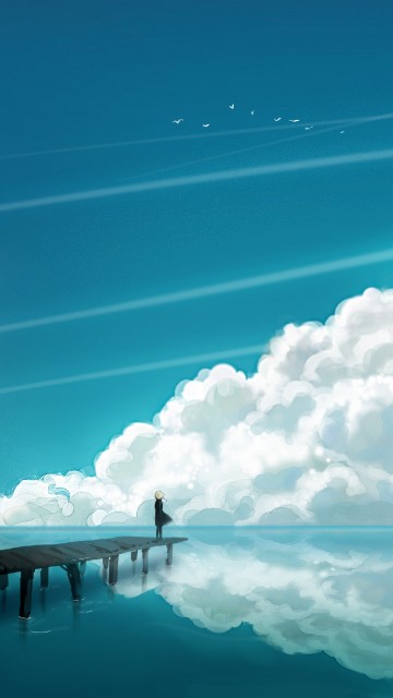 Image white clouds and blue sky