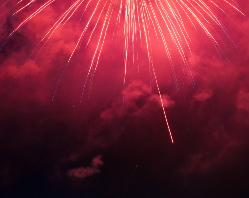 Image fireworks, red, pink, light, event