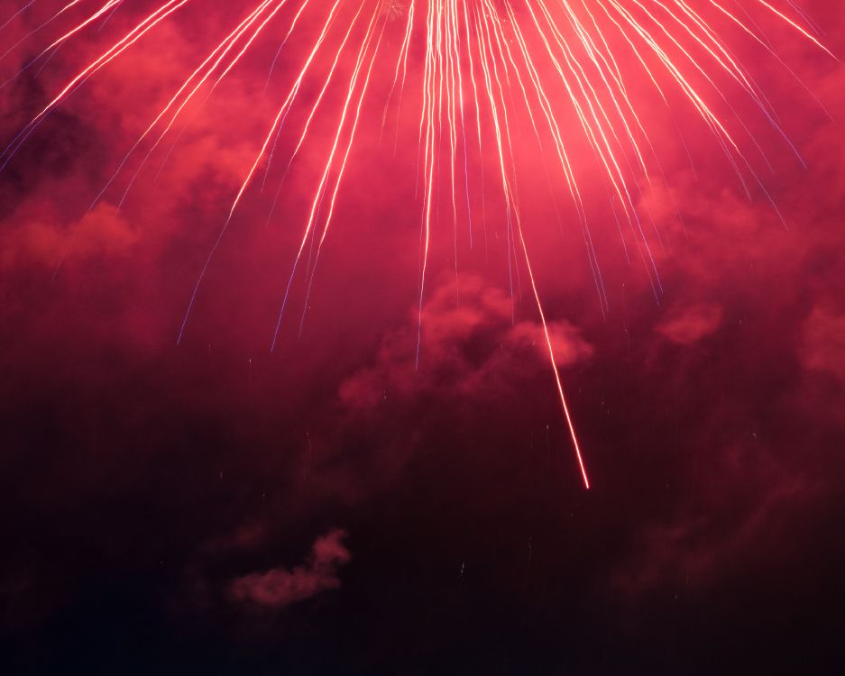 fireworks, red, pink, light, event