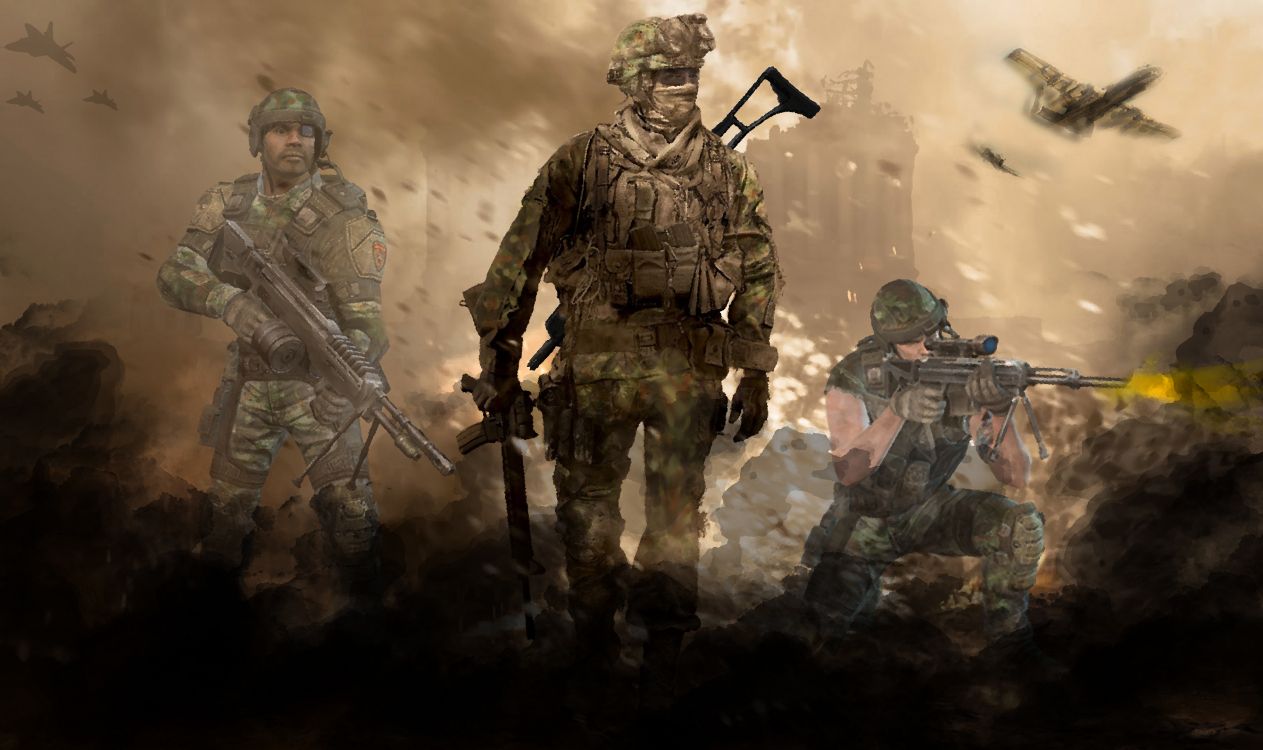 Call of Duty Modern Warfare 2, Call of Duty 4 Modern Warfare, Modern Warfare 2 Ghost, Soldado, Ejército. Wallpaper in 3640x2160 Resolution