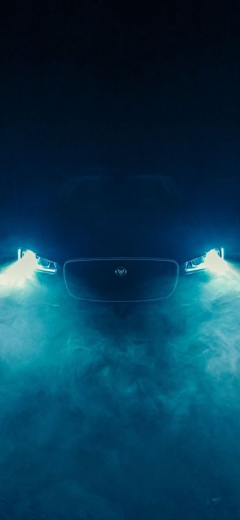 Blaue Autolichter, Car, Jaguar F-Pace, Jaguar, Jaguar Cars. Wallpaper in 1080x2340 Resolution